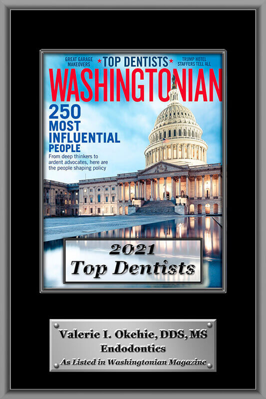Washingtonian Top Dentist Virtual Plaque